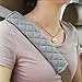 MIKAFEN Universal Car Seatbelt Pads Cover,Seat Belt Shoulder Strap Covers Harness Pad Car/Bag,Soft Comfort Helps Protect You Neck Shoulder from The Seat Belt Rubbing Gray (2-Pack)
