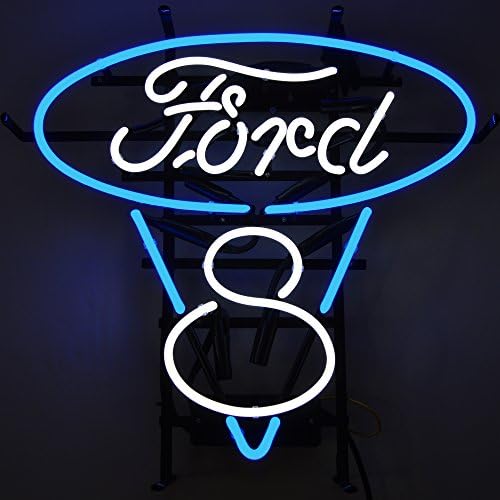 Neonetics 5FV8BW Ford V8 Neon Sign, Blue/White