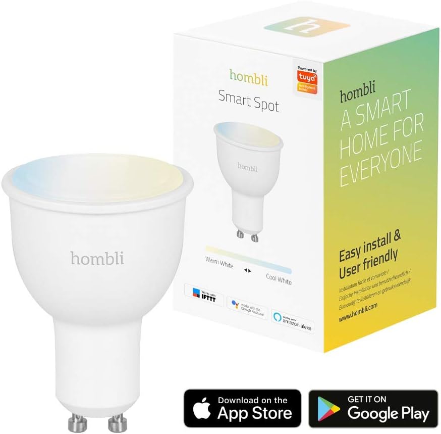 Smart Spot (4.5W) CCT (Single) – Energy-Saving Colour-Adjustable LED Smart Spot Bulb (GU10), Voice Control Compatible with Google/Alexa, Easy Setup, No Hub Required, Tuya Smart Compatible