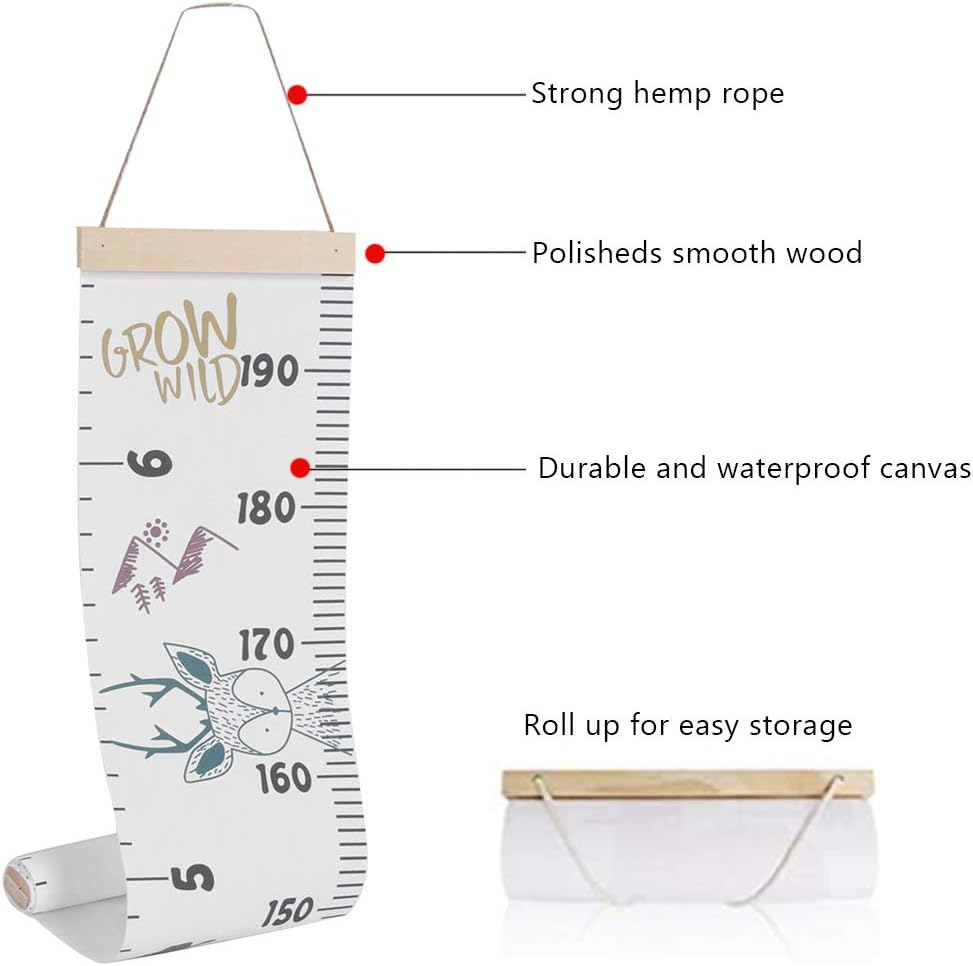 Height Growth Chart for Kids Children Height Measure Growth Chart Portable Cute Wall Sticker Home Room Decoration for Toddlers Babies (#1) - Image 5