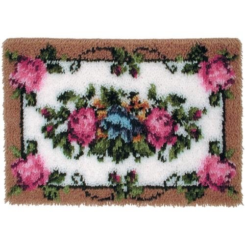 UPC 026926943856, Caron Wonderart 24x34 Latch Hook Kit: Elegant Roses