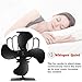 AAOBOSI Aobosi Stove Fan Heat Powered Fireplace Fan for Wood/Log Burner/Fireplace Save 20% Fuel Cost, Lower Starting Temperature (50℃)-4 Blades Black