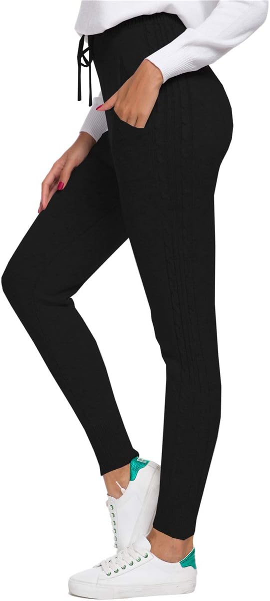DAIMIDY Women's Cashmere Jogger Pants