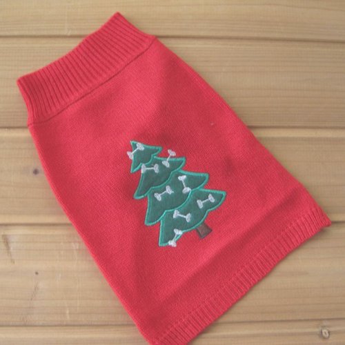 Tangpan Red Christmas Tree Print Turtleneck Classic Pet Clothes Dog Sweater