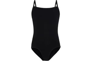 Nokecina Girls Dance Camisole Leotard Pink Black Undergarment Ballet Bodysuits Dancewear for 2-10 Years Old Kids
