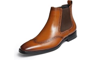 FRASOICUS Men's Chelsea Boots Mens Genuine Leather Dress Boots