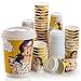 Disposable Coffee Cups With Leak-Proof Lids 12 Oz To-Go, 50-Pack Hot Paper Insulated Double Wall Cup Quality Secure-Locked Lid. Cute & Funny Woman Design, Cold/Hot Beverage Party Travel Cups.