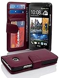 HTC ONE (M7) (1.Generation) case , CADORABO ONE (M7) Case Wallet [PURPLE] Premium PU leather Wallet Case Flip Cover for ONE (M7)- PURPLE [Lifetime Warranty]
