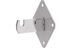 SSWBASICS Grid Wall Mount Brackets for Wire Gird and Slatgrid Panels - Chrome - 15 Pack
