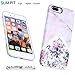 iPhone 7 Plus Case for Girls, iPhone 8 Plus Case for Women,VIVIBIN Cute Purple and Gold Marble,Clear Bumper Soft Silicone Rubber Matte TPU Best Protective Cover Slim Fit Phone Case for iPhone 7 Plus/8