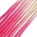DAIRESS 10 Stands 24 Inches Handmade Dreadlocks Extensions Crochet Braids Reggae Hair Hip-Hop Style Faux Locs Crochet Hair For Rock&Roll Hippie Braiding Hair (Blonde - Pink)
