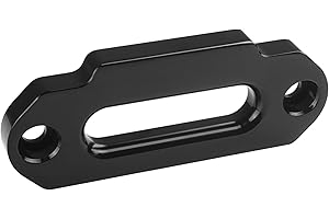 Ucreative Aluminum Hawse Fairlead for ATV 2000-3500 LBs Winch 4 7/8" (124mm) Mount Glossy (Black)