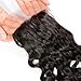 Klaiyi Brazilian Natural Wave 4X4 Free Part Lace Closure Unprocessed 100% Human Hair Extensions Natural Color (10inch, closure)