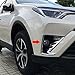Kadore for Toyota RAV4 2016 2017 2018 Chrome Front Fog Lights Lamps Trim Bezel Cover 2pcs