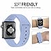 Zyra Sport Band for Apple Watch 38mm S/M, Soft Silicone Strap Replacement iWatch Bands for Apple Watch Sport, Series 3, Series 2, Series 1 Lilac