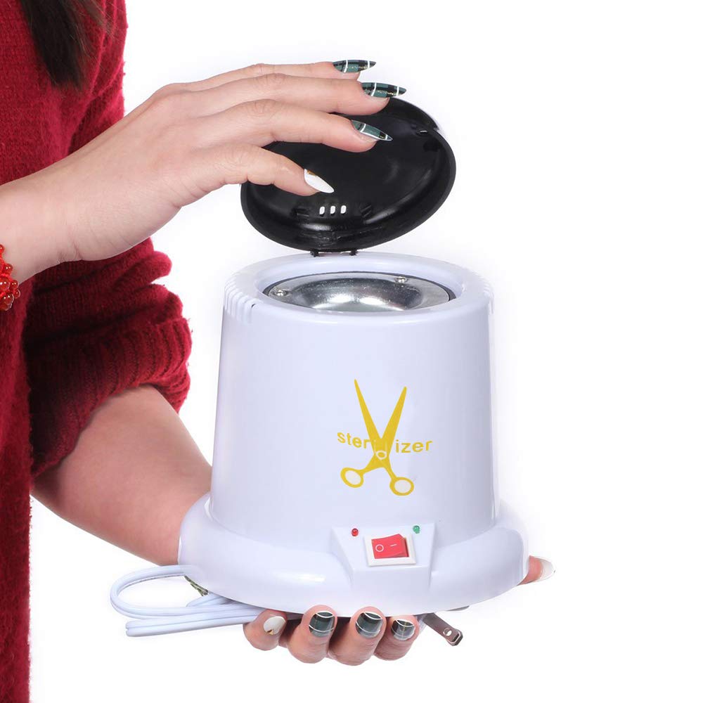 Nail Sterilizer Pinkiou Nail Art Tools Cleaner Pot for Manicure Salon Nipper Clean Machine Scissor Sterilizing Equipment: Beauty