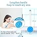 Silicone Bath Body Brush, Weikin 360°Free Rotate Ultra-Soft Back Scrubber Long Handle for Shower and Exfoliating, Body Brush for Women&Children
