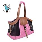 Dog Carrier Purse for Small & Medium dogs, Top Load Soft Sided Carrier with Sturdy Mesh by IBIYAYA