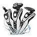 HANYANG Electric Shaver Razor For Men 3 in 1 Beard Trimmer Dry Wet 4D Rotary Trimmer Shaver Rechargeable Waterproof Cordless Shaver Facial Sideburns Nose Hair Shaver