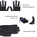 TRENDOUX Winter Touchscreen Driving Gloves - Thermal Liners, Elastic Cuffs - Soft Knit Material - Cold Weather - Black, XL