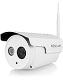 Foscam FI9803P Outdoor Wireless IP CCTV Camera, 720p HD, Motion Detection Alerts, Night Surveillance up to 20 Metres, IR LED, Compatible with iOS and Android. Plug and Play Easy Set-Up, View Anywhere