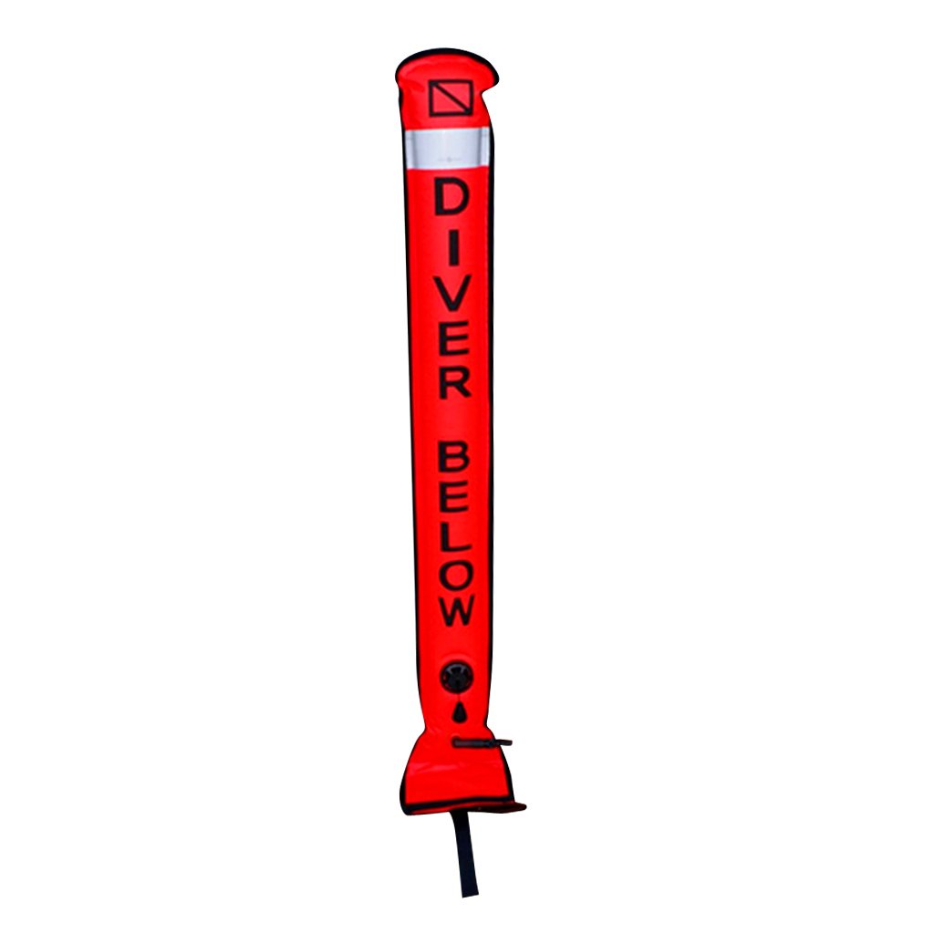 SMB Surface Marker Buoy simhoa Reflective Safety Sausage for Scuba