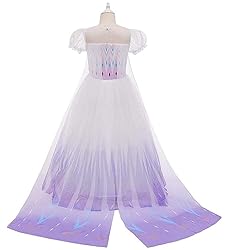 REXREII Girls Princess Dress Short Sleeve Frozen