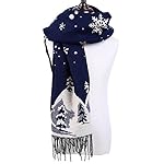 Vbiger Unisex men women Reversible Winter Scarf Oversized Warm Wrap Shawl Thickened Pashmina with Tassels Vbiger Unisex men women Reversible Winter Scarf Oversized Warm Wrap Shawl Thickened Pashmina with Tassels