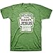 Kerusso Relish Sweet Jesus Let's Exalt His Name Together Retro Heather Green Cotton Crew Neck T-Shirt, Large