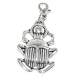 GemStorm Silver Plated Dangling Beetle Clip On
