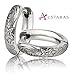 Hoop Earrings Hawaiian Style by Austaras - Set of Two Earrings 14K Gold Plated 13mm Hypoallergenic 316L Stainless Steel Jewelry Plumeria Flower (13, Silver-Plated-Stainless-Steel)