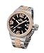 TW Steel CB135 Men's Canteen Bracelet Black Dial Two Tone Rose Gold Steel Automatic Watch