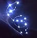 Battery Operated 20 LED String Lights on Silver Wire 7ft Long. For Use in Floral Arrangements Party, Wedding Decorating and More