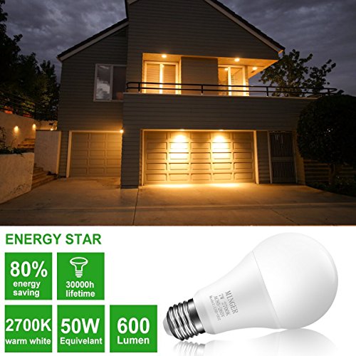 image for Dusk to dawn Lights Bulb, MINGER 7W Smart LED Bulbs with Auto on/off, 