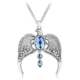 Magical Jewelry Gift Co. Ravenclaw Crown Chain Pendant Necklace - Blue/Silver (0.9 oz)