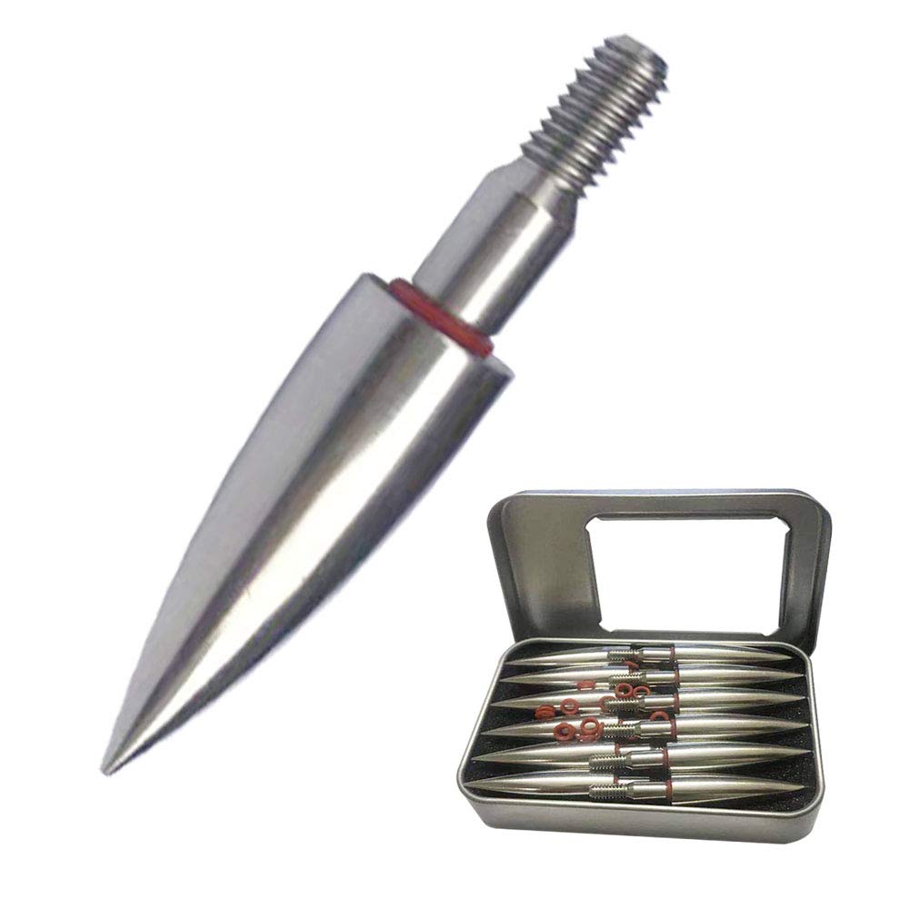 Photo 1 of ***1 PIECE MISSING**THERE ARE 11***200 Grains Field Points,11/32 Stainless Steel Archery Target Bullet Point Sharp Targethead Screw in Broadheads (1 Dozen 12 PCS)***1 PIECE MISSING**THERE ARE 11**