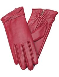 Vislivin Womens Leather Gloves Touch Screen Winter Glove Warm Driving Gloves Red S
