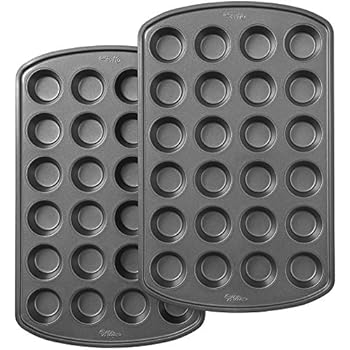 Wilton Perfect Results Premium Non-Stick 24-Cup Mini Muffin and Cupcake Pan, Set of 2