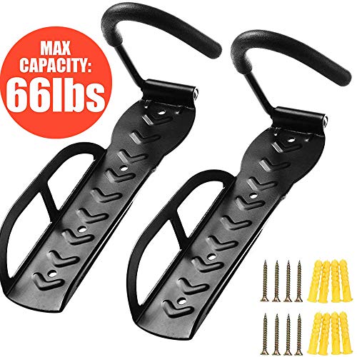 Bike Hangers for Garage Wall Mount - Tocebe Heavy Duty Bike Wall Hook Mount Holder for Garage/Shed，2PCS Vertical Bike Rack Indoor Storage System with Screw - Thumbnail 7