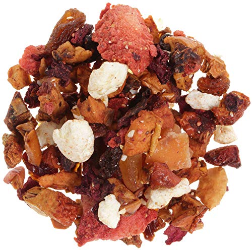 AURESA Früchtetee Kinozeit | 100g loser Tee im Glas | Süßer Geschmack mit Erdbeeren getrocknet und karamell Popcorn… – Bild 3