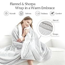 SNUGSUN Electric Heated Blanket Twin Size, Soft and