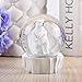 WOBAOS Snow Globe crafts- Sculptured Resin Water Ball - Christmas Valentine's day birthday holiday new year's gift (Diameter 80mm, White)