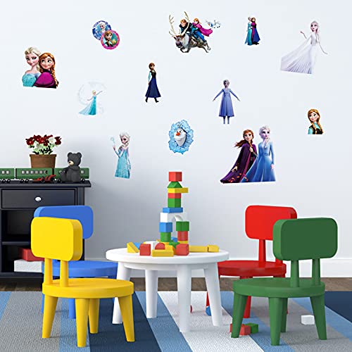Frozen Wall Decals 16×24in Elsa and Anna Princess Stickers Olaf Vinyl