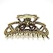 beautyxyz Rhinestone Metal Claw Hair Clip for Womens, Brown, X-Large
