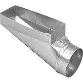 Imperial Gv0664 Galvanized Duct End Boot, 30 Gauge, 3" X 10" X 6"