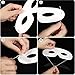 Gejoy 80 Pack White Paper Masquerade Masks for DIY Craft, Blank Die Cut Mardi Gras Party Masks for Kids and Adults to Decorate