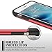 iPhone 6S Case, iPhone 6 Case, SAMONPOW Hybrid iPhone 6 Wallet Case Card Holder Shell Heavy Duty Protection Defender Shockproof Anti-Scratch Soft Rubber Bumper Cover Case for iPhone 6 iPhone 6S - Red