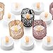 24 Flameless Flickering LED Tea Light by Frux Home and Yard - Battery Operated Candles, Holders Decorative Votive Wraps Included