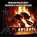 ComfyHome Heavy Duty 5 Pieces Kit for Home, Wrought Iron Fireset with Poker, Tongs, Shovel Brush Center Stand-Easy to Assemble, Black