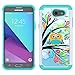 MicroP Samsung Galaxy J3 Mission / J3 Eclipse / J3 Emerge / J3Prime / J3 Luna Pro/Sol 2 / Amp Prime2 / Express Prime2 Case, Hybrid Dual Layer Silicone Phone Case for J3 2017(Green Owl)